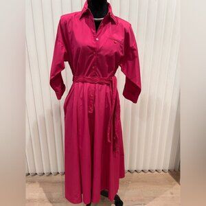 Vintage Shirt Dress with braided Belt sunshine and star shine